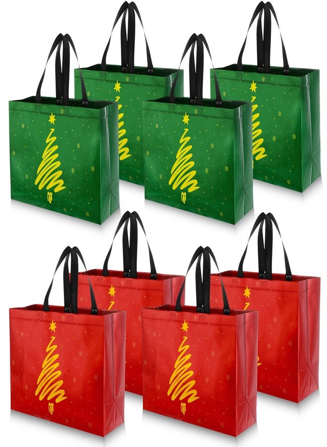 Tiamon 12 Pcs Large Winter Gift Bags with Handles Bulk Snowflake Tote Bag for Gift Non-Woven Winter Goodie Candy Treat Present Wrapping for Holiday Party Favor Shopping Supplies (12, Snowflake) - Image 1